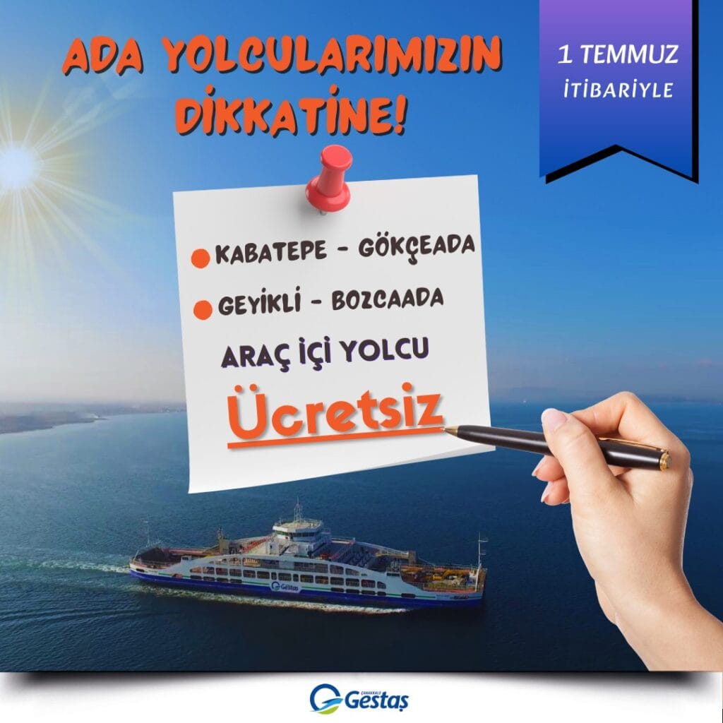 Bozcaada Feribot Seferleri & Fiyatları 2025 3 gestaş duyuru