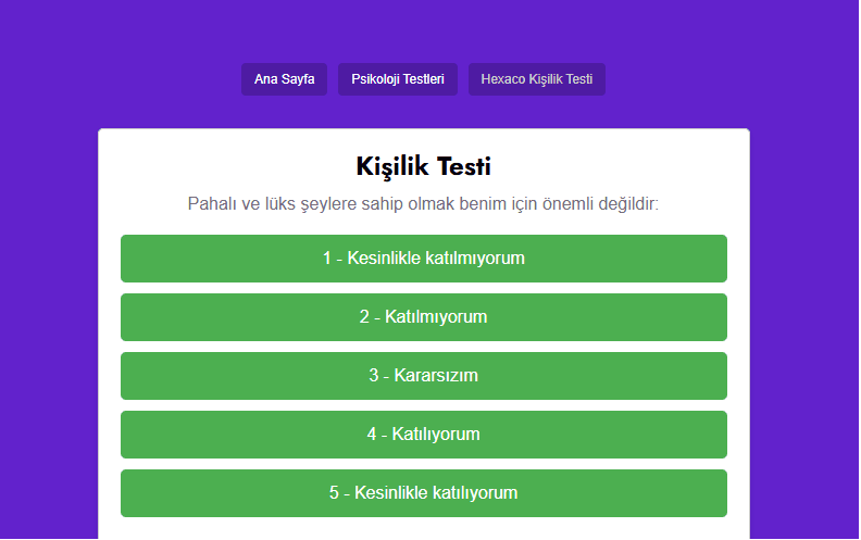 kişilik testi
